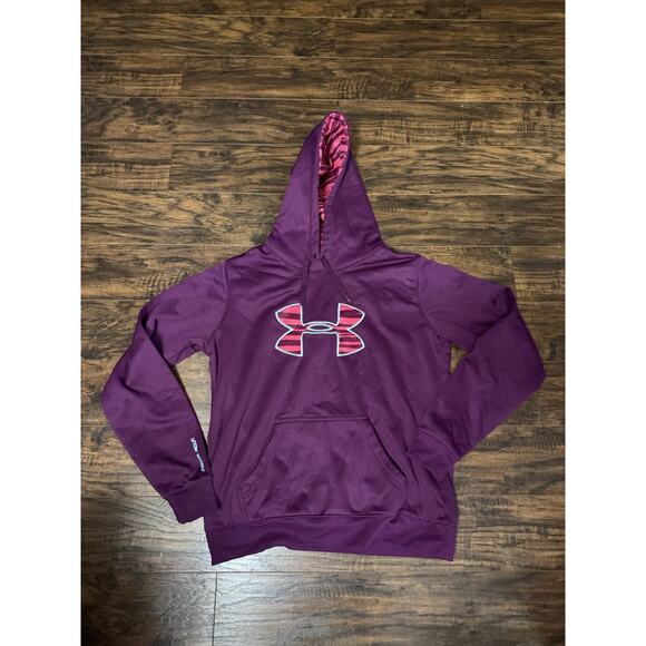 Under Armour Purple Women’s Long Sleeve Pullover Hoodie Sz:L - Picture 1 of 7